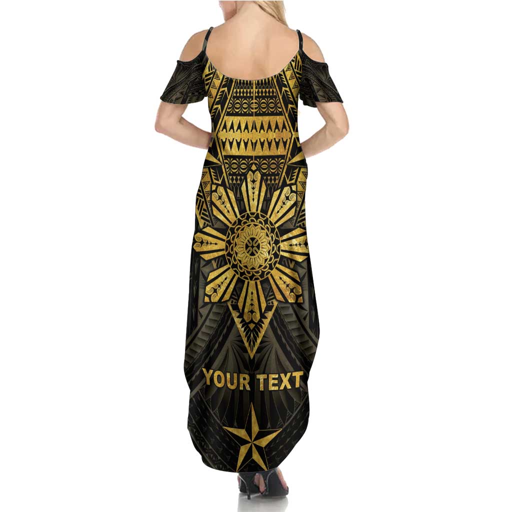Personalised Philippines Independence Day Family Matching Summer Maxi Dress and Hawaiian Shirt Filipinos Sun Star Tribal LT05 - Polynesian Pride