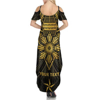 Personalised Philippines Independence Day Family Matching Summer Maxi Dress and Hawaiian Shirt Filipinos Sun Star Tribal LT05 - Polynesian Pride