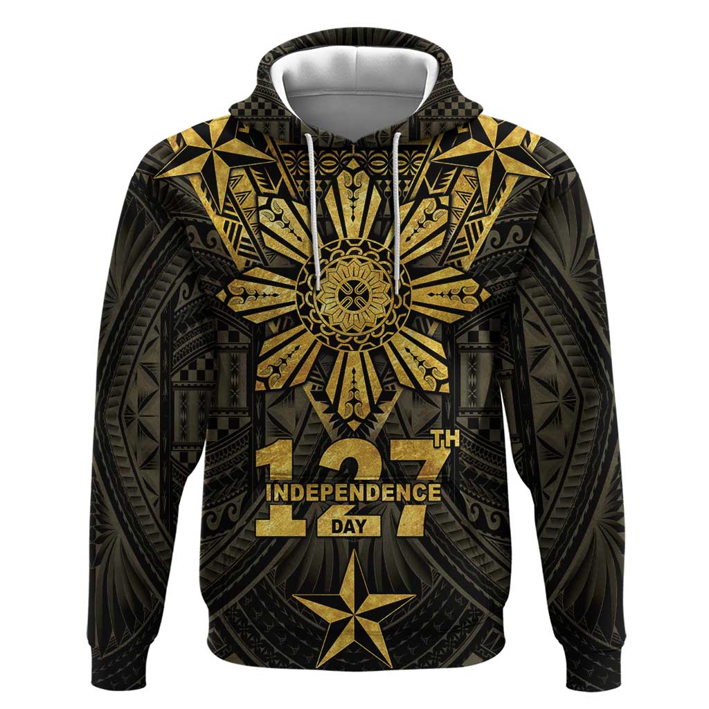 Personalised Philippines Independence Day Hoodie Filipinos Sun Star Tribal
