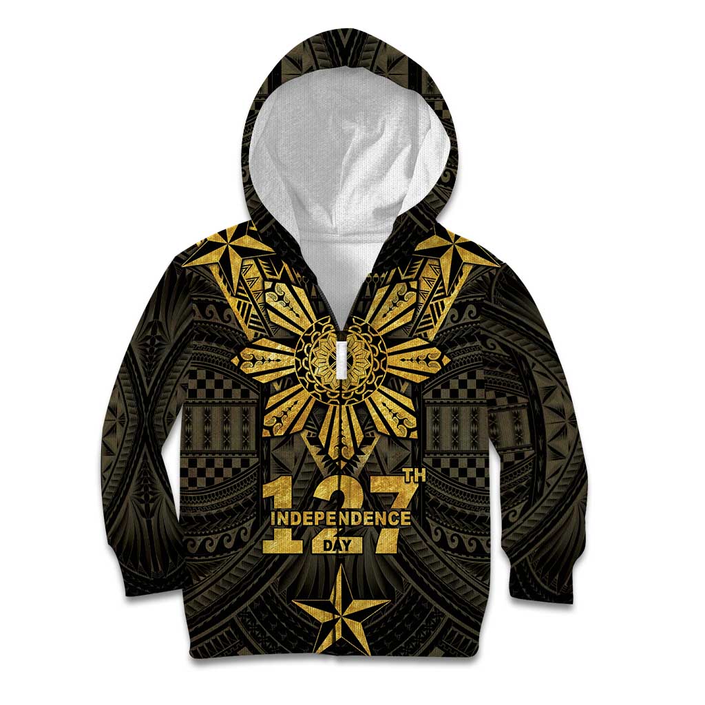 Personalised Philippines Independence Day Kid Hoodie Filipinos Sun Star Tribal