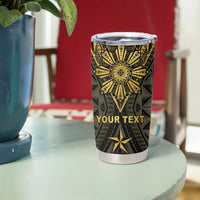 Personalised Philippines Independence Day Tumbler Cup Filipinos Sun Star Tribal
