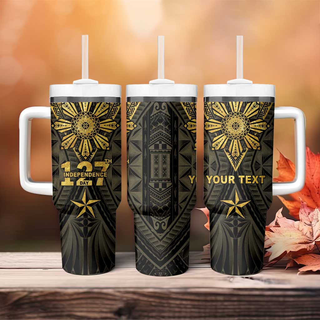 Personalised Philippines Independence Day Tumbler With Handle Filipinos Sun Star Tribal