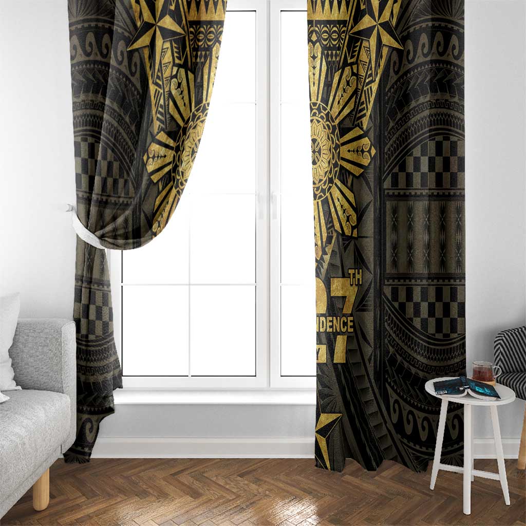 Philippines Independence Day Window Curtain Filipinos Sun Star Tribal