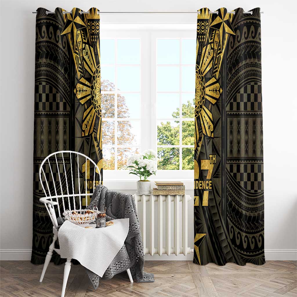 Philippines Independence Day Window Curtain Filipinos Sun Star Tribal