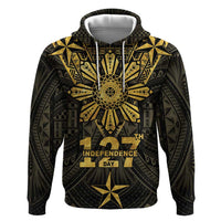Personalised Philippines Independence Day Zip Hoodie Filipinos Sun Star Tribal