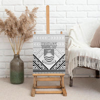 Kiribati Gospel Day Canvas Wall Art Coat Of Arms Polynesian Pattern