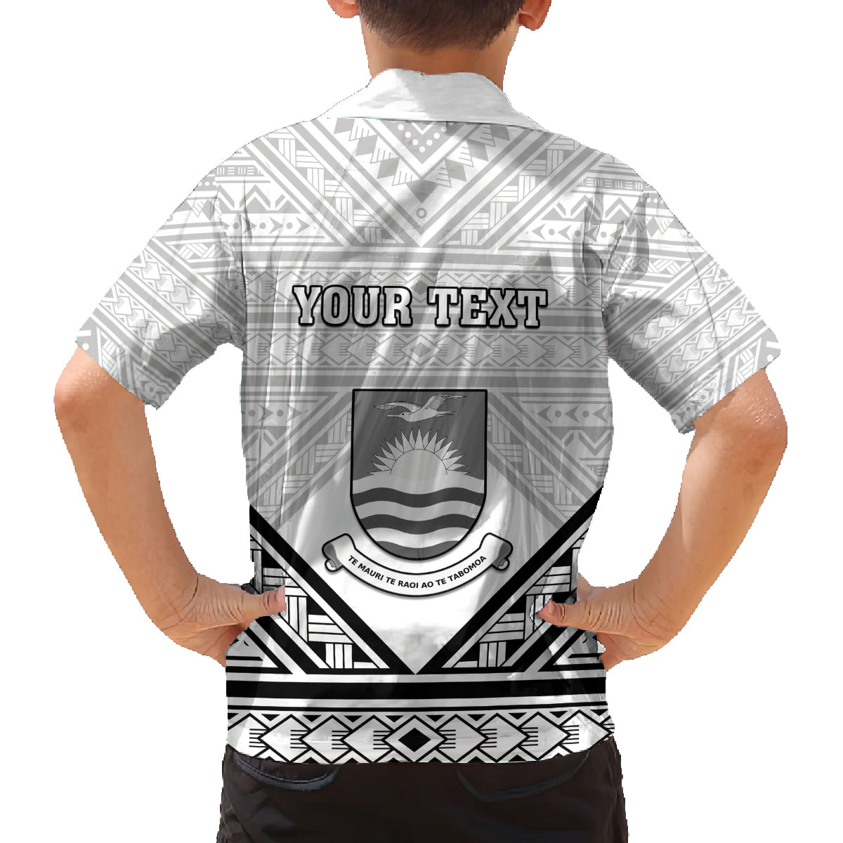Personalised Kiribati Gospel Day Family Matching Long Sleeve Bodycon Dress and Hawaiian Shirt Coat Of Arms Polynesian Pattern LT05 - Polynesian Pride
