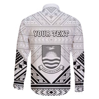 Personalised Kiribati Gospel Day Family Matching Off The Shoulder Long Sleeve Dress and Hawaiian Shirt Coat Of Arms Polynesian Pattern LT05 - Polynesian Pride
