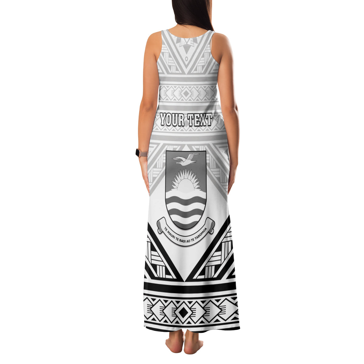 Personalised Kiribati Gospel Day Family Matching Tank Maxi Dress and Hawaiian Shirt Coat Of Arms Polynesian Pattern LT05 - Polynesian Pride