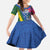Solomon Islands Independence Day Family Matching Puletasi and Hawaiian Shirt Coat Of Arms With Tropical Flowers