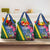 Solomon Islands Independence Day Grocery Bag Coat Of Arms With Tropical Flowers