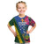 Solomon Islands Independence Day Kid T Shirt Coat Of Arms With Tropical Flowers