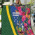 Solomon Islands Independence Day Quilt Coat Of Arms With Tropical Flowers