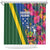 Solomon Islands Independence Day Shower Curtain Coat Of Arms With Tropical Flowers