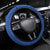 Solomon Islands Independence Day Steering Wheel Cover Coat Of Arms With Tropical Flowers