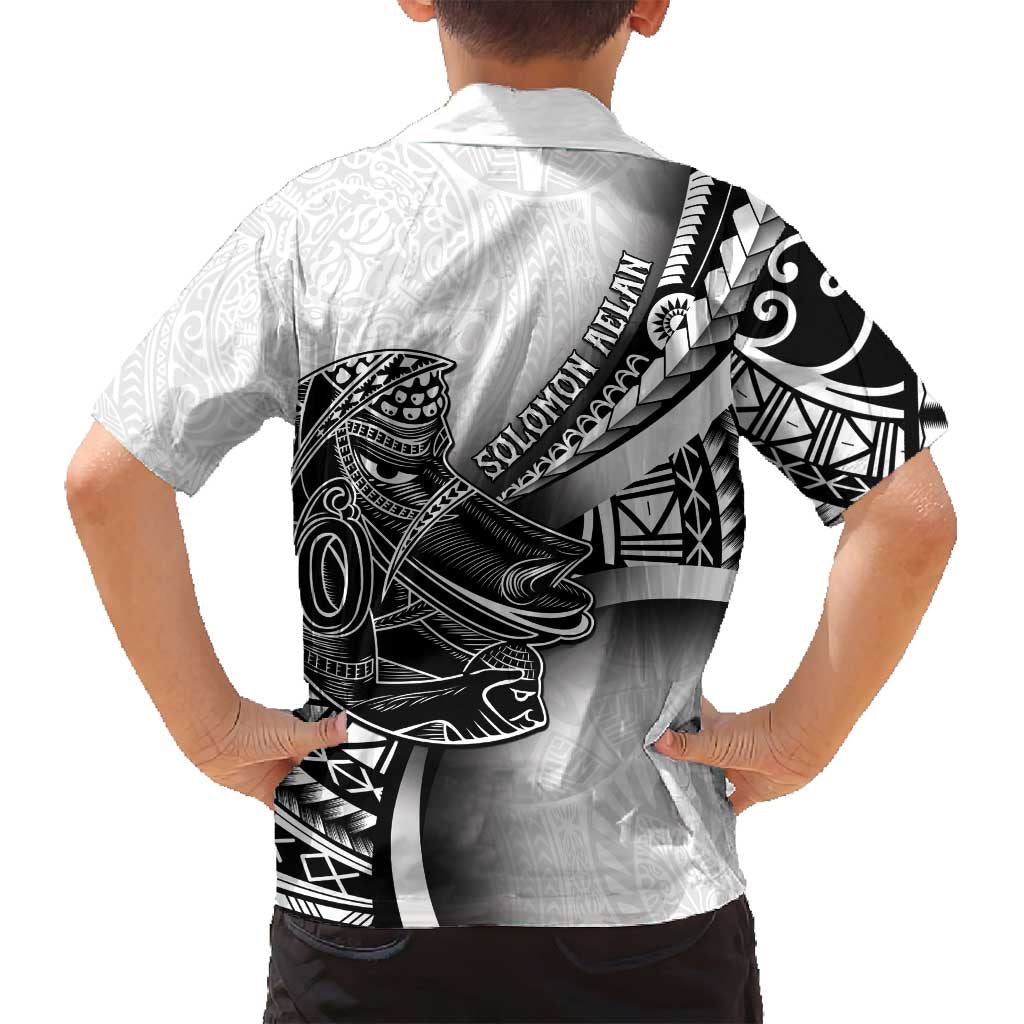 Solomon Islands Nguzunguzu Family Matching Long Sleeve Bodycon Dress and Hawaiian Shirt Polynesian Tribal Pattern LT05 - Polynesian Pride