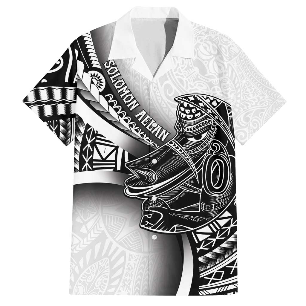 Solomon Islands Nguzunguzu Family Matching Off Shoulder Maxi Dress and Hawaiian Shirt Polynesian Tribal Pattern