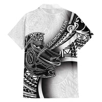 Solomon Islands Nguzunguzu Family Matching Short Sleeve Bodycon Dress and Hawaiian Shirt Polynesian Tribal Pattern LT05 - Polynesian Pride