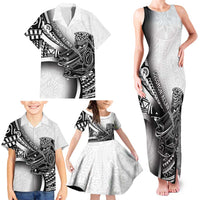 Solomon Islands Nguzunguzu Family Matching Tank Maxi Dress and Hawaiian Shirt Polynesian Tribal Pattern LT05 - Polynesian Pride