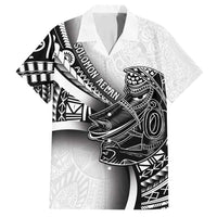Solomon Islands Nguzunguzu Family Matching Tank Maxi Dress and Hawaiian Shirt Polynesian Tribal Pattern LT05 Dad's Shirt - Short Sleeve White - Polynesian Pride
