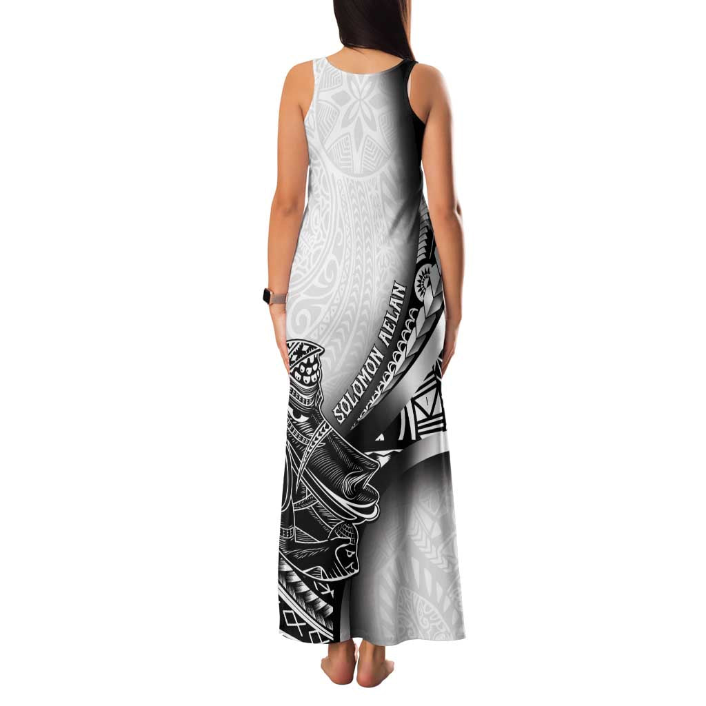 Solomon Islands Nguzunguzu Family Matching Tank Maxi Dress and Hawaiian Shirt Polynesian Tribal Pattern LT05 - Polynesian Pride