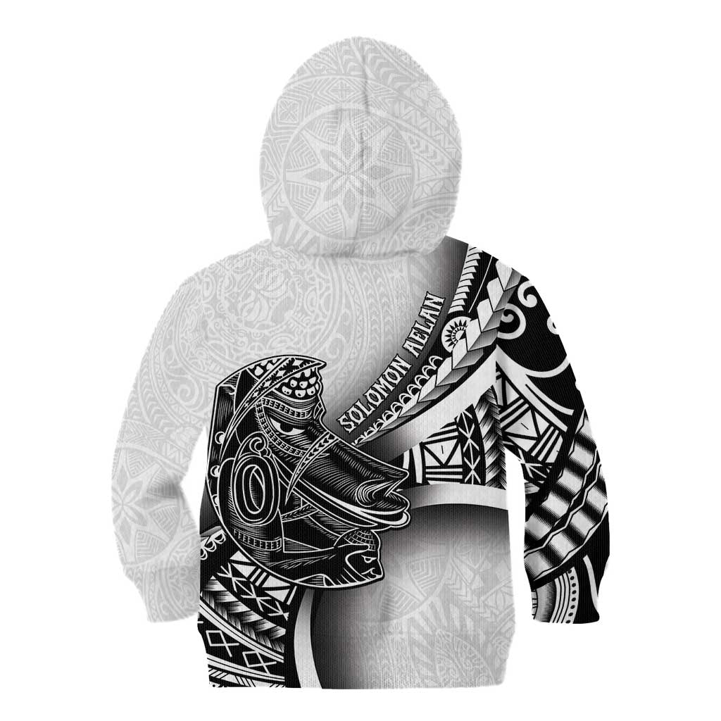 Solomon Islands Nguzunguzu Kid Hoodie Polynesian Tribal Pattern