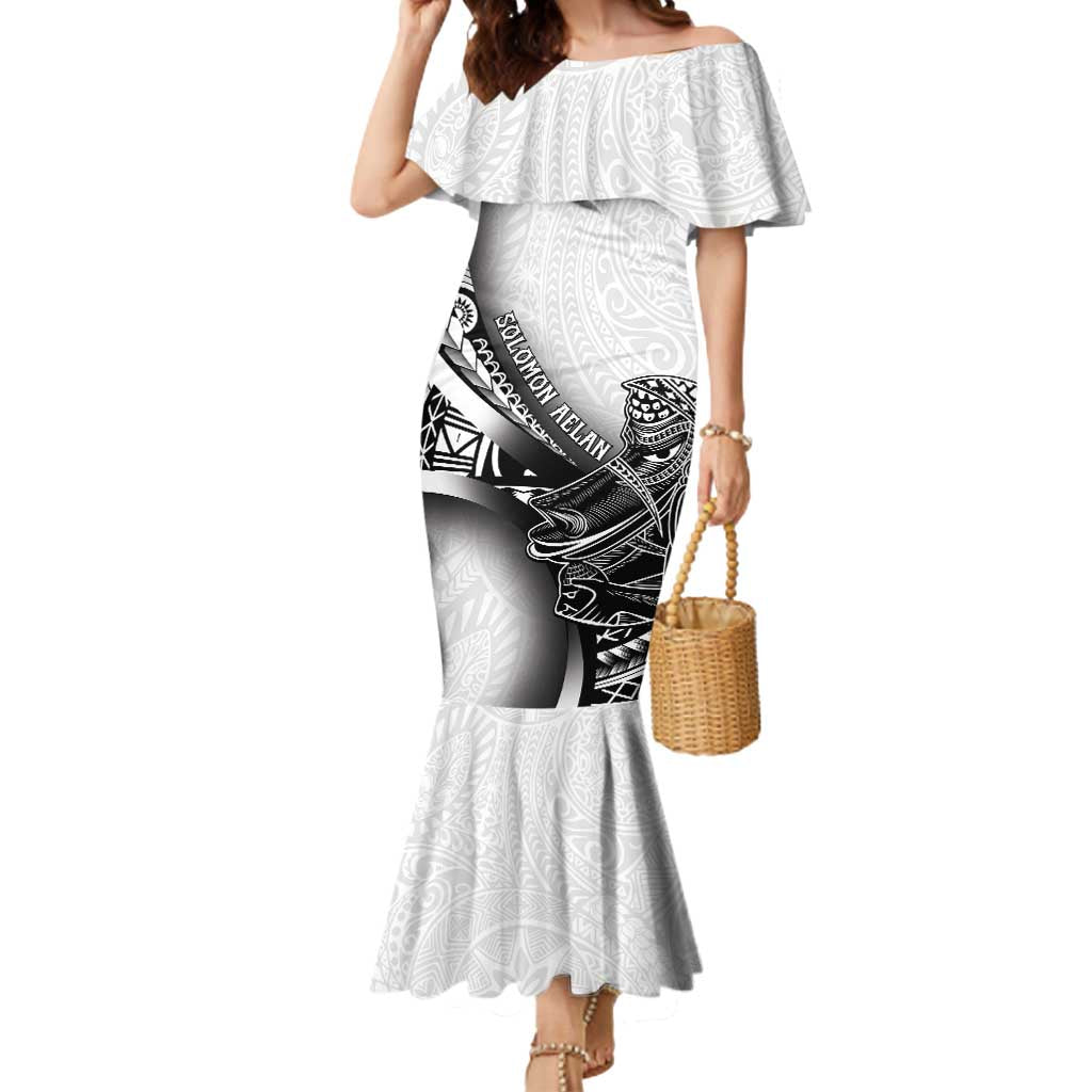 Solomon Islands Nguzunguzu Mermaid Dress Polynesian Tribal Pattern