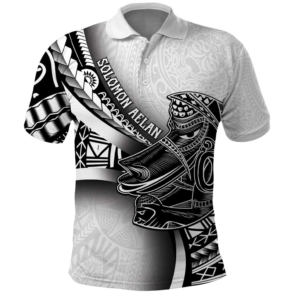 Solomon Islands Nguzunguzu Polo Shirt Polynesian Tribal Pattern