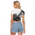Solomon Islands Nguzunguzu Raglan Cropped T Shirt Polynesian Tribal Pattern