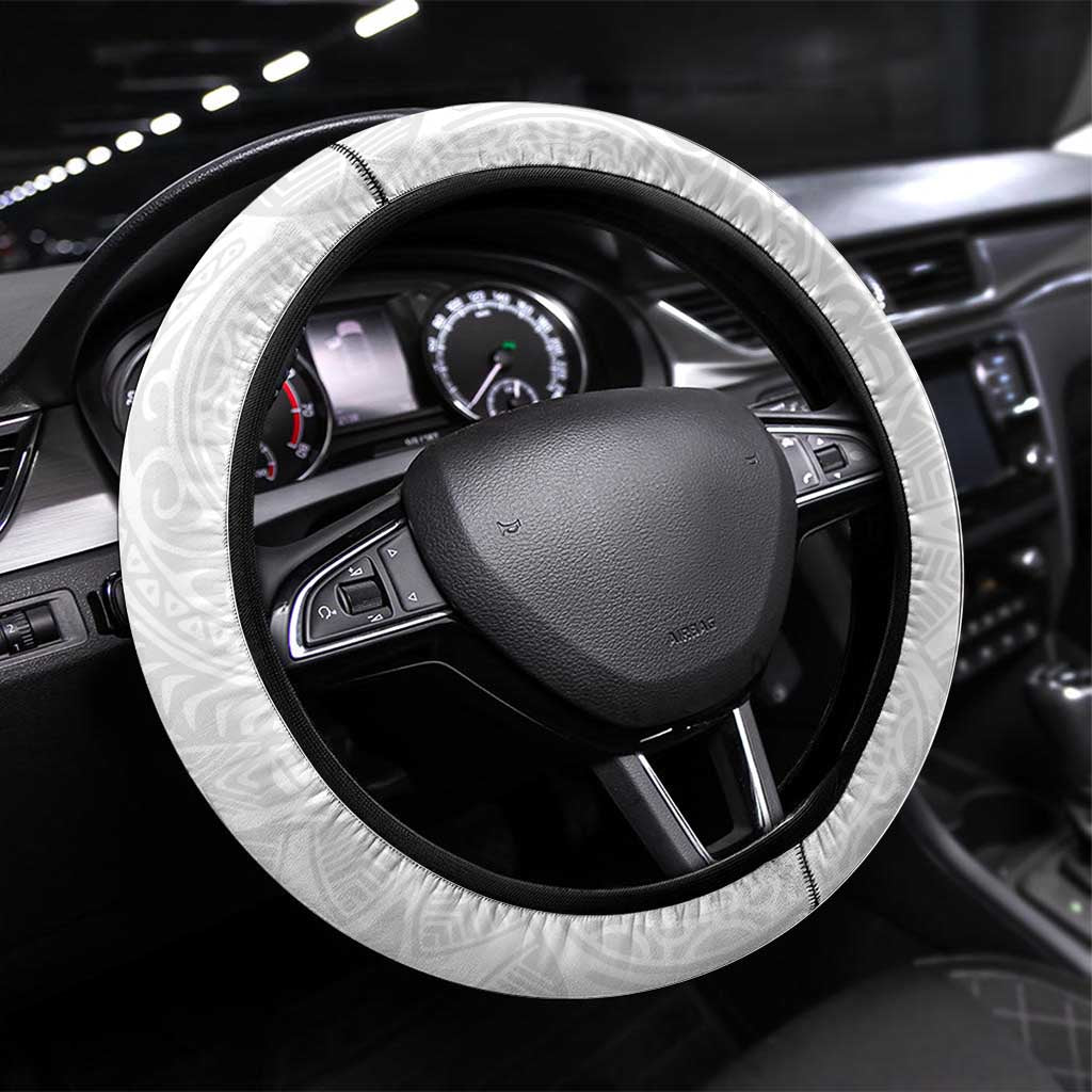 Solomon Islands Nguzunguzu Steering Wheel Cover Polynesian Tribal Pattern