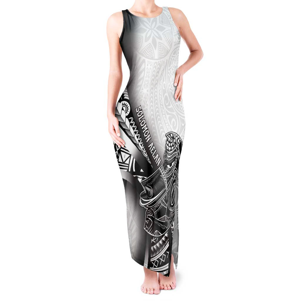 Solomon Islands Nguzunguzu Tank Maxi Dress Polynesian Tribal Pattern