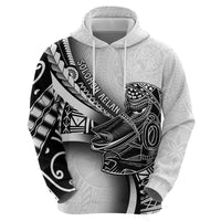 Solomon Islands Nguzunguzu Zip Hoodie Polynesian Tribal Pattern