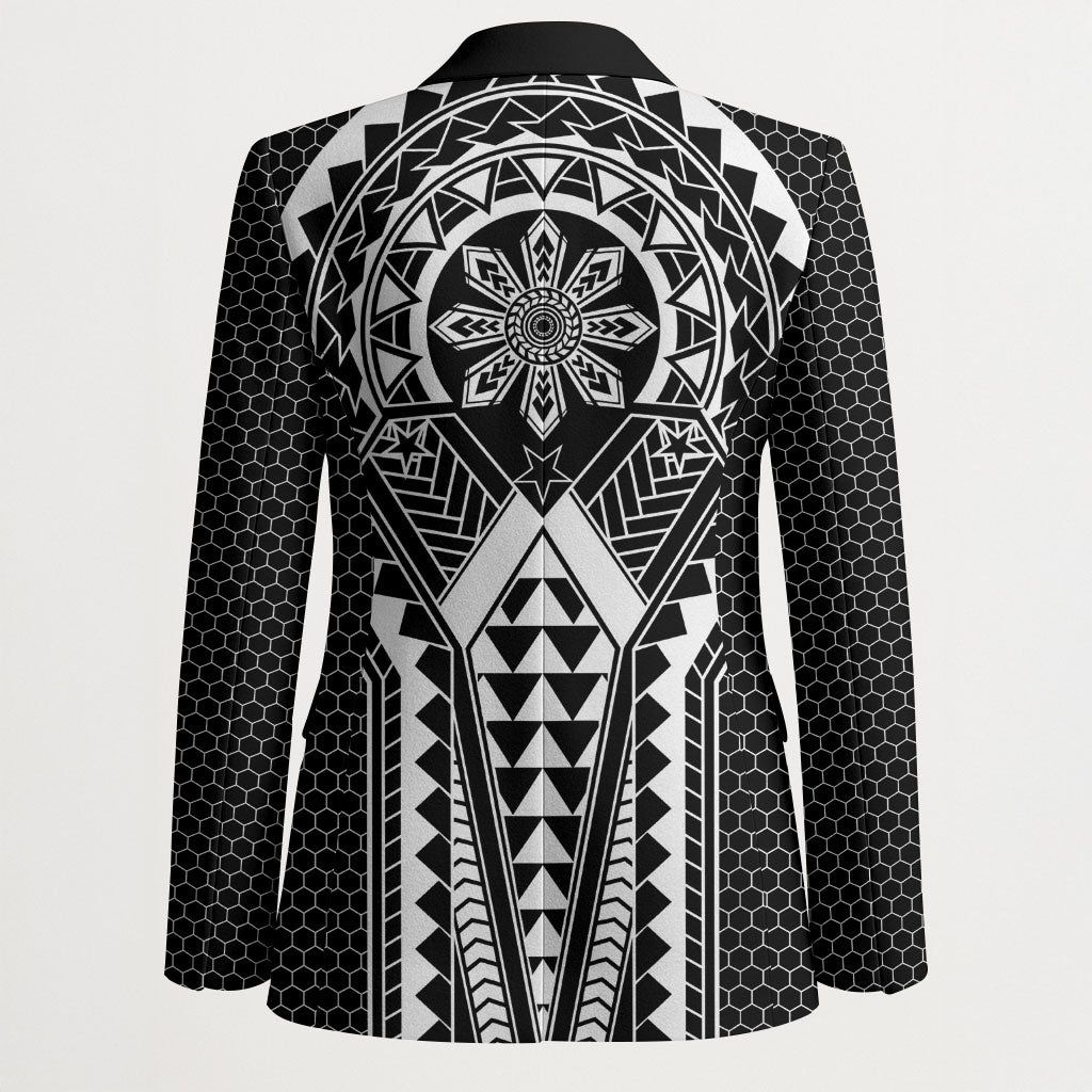 Philippines Batok Tribal Inspired Tattoo Black Blazer LT05 - Polynesian Pride