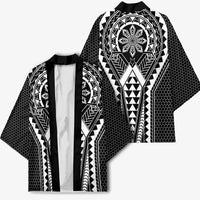 Philippines Batok Tribal Inspired Tattoo Black Kimono LT05 - Polynesian Pride