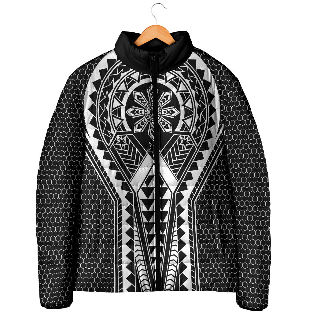 Philippines Batok Tribal Inspired Tattoo Black Padded Jacket LT05 - Polynesian Pride