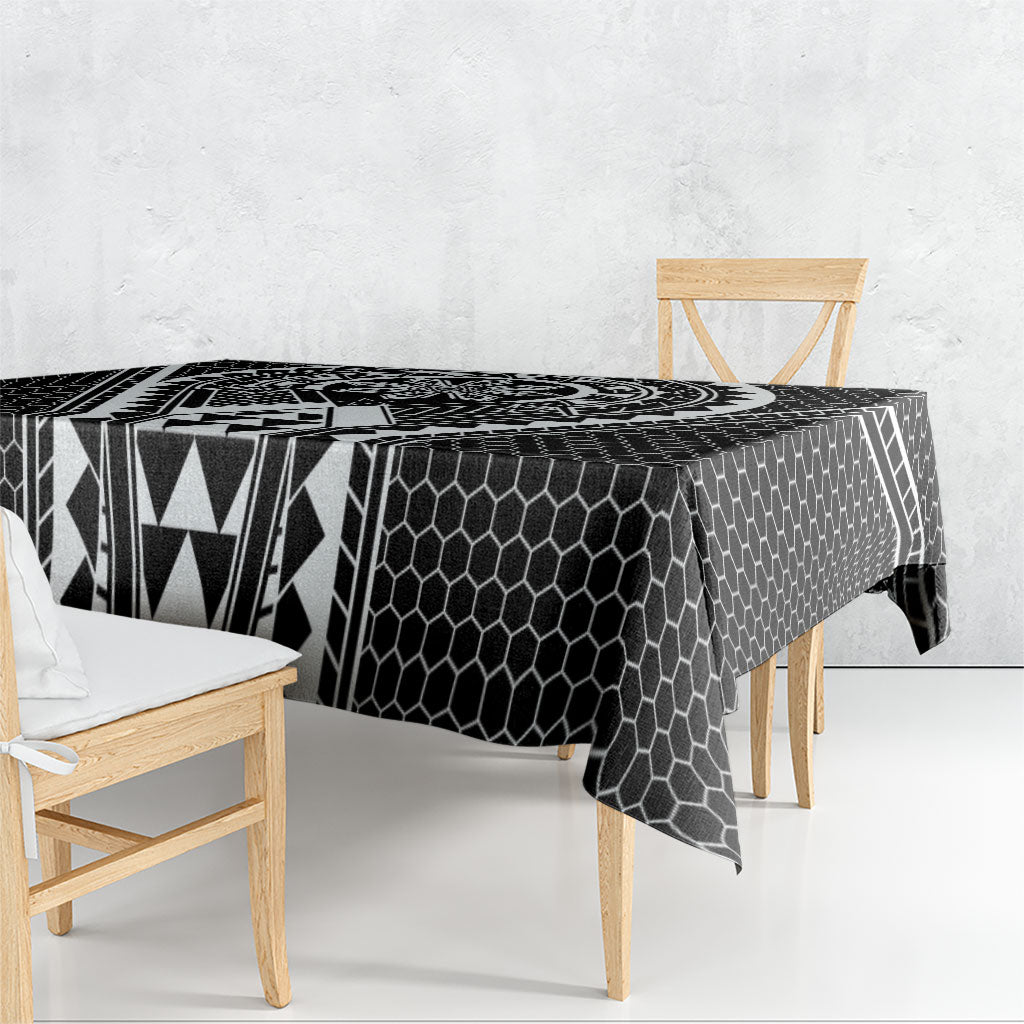 Philippines Batok Tribal Inspired Tattoo Black Tablecloth LT05 - Polynesian Pride