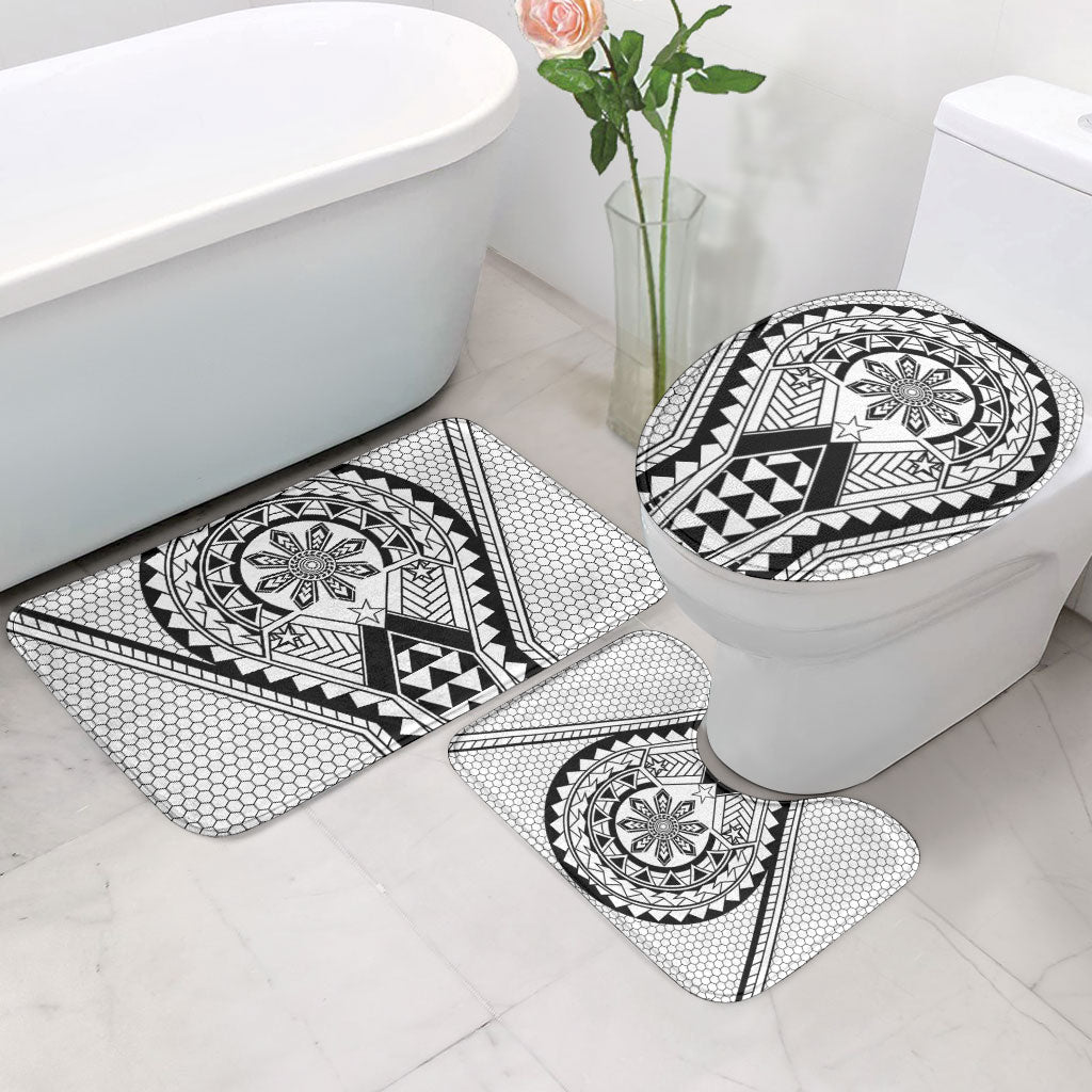 Philippines Batok Tribal Inspired Tattoo White Bathroom Set LT05 - Polynesian Pride