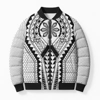 Philippines Batok Tribal Inspired Tattoo White Bomber Puffer Jacket LT05 Unisex White - Polynesian Pride
