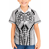 Philippines Batok Tribal Inspired Tattoo White Kid Hawaiian Shirt LT05 Kid White - Polynesian Pride