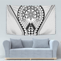 Philippines Batok Tribal Inspired Tattoo White Tapestry LT05 - Polynesian Pride