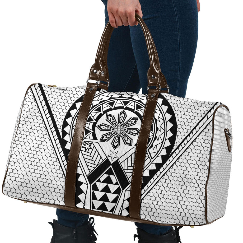 Philippines Batok Tribal Inspired Tattoo White Travel Bag LT05 - Polynesian Pride