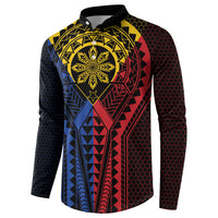 Philippines Batok Tribal Inspired Tattoo Button Sweatshirt LT05 - Polynesian Pride