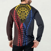Philippines Batok Tribal Inspired Tattoo Button Sweatshirt LT05 - Polynesian Pride