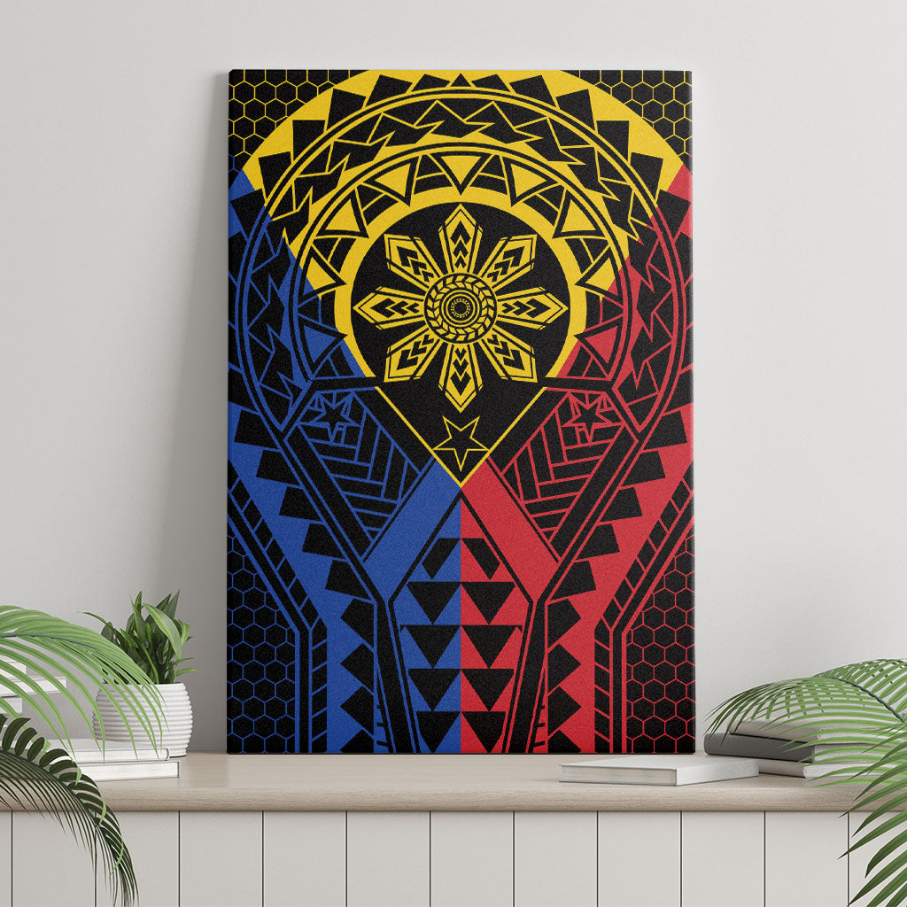 Philippines Batok Tribal Inspired Tattoo Canvas Wall Art LT05 - Polynesian Pride