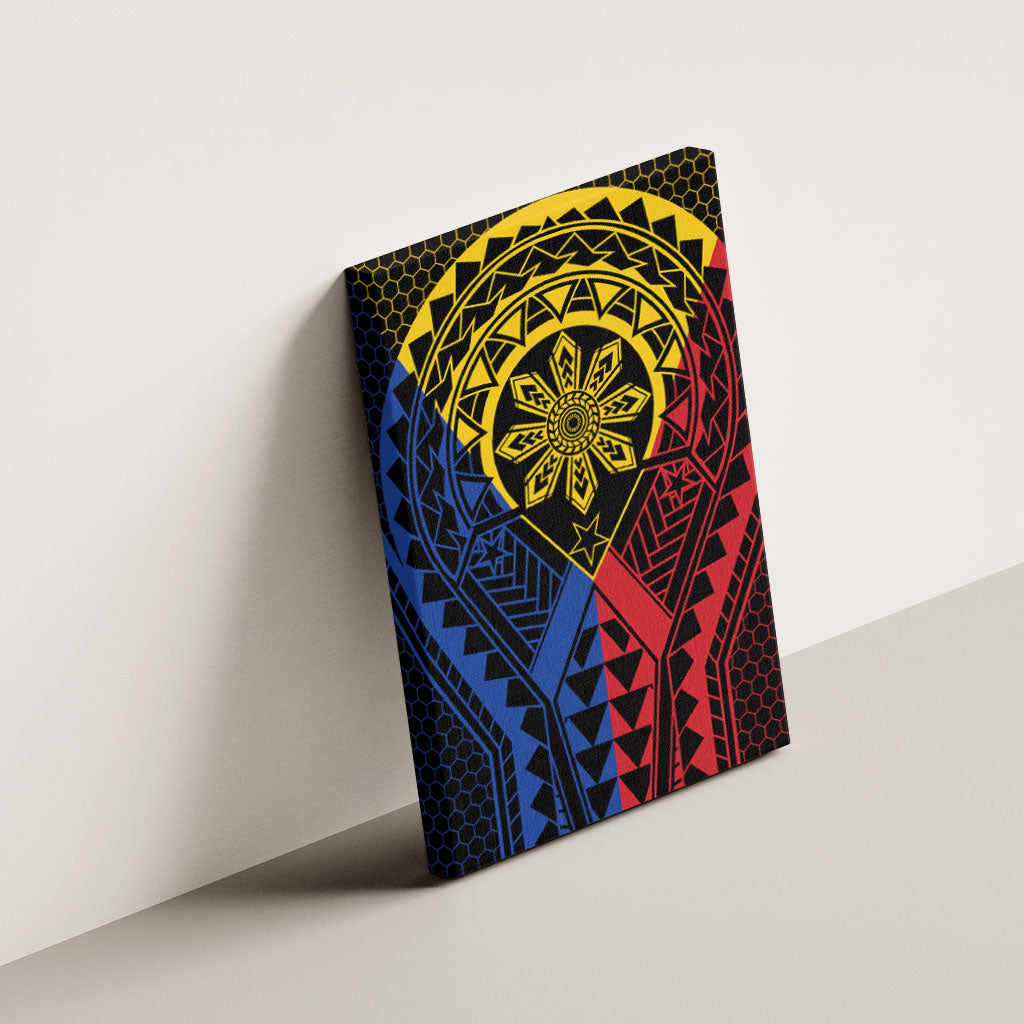 Philippines Batok Tribal Inspired Tattoo Canvas Wall Art LT05 - Polynesian Pride