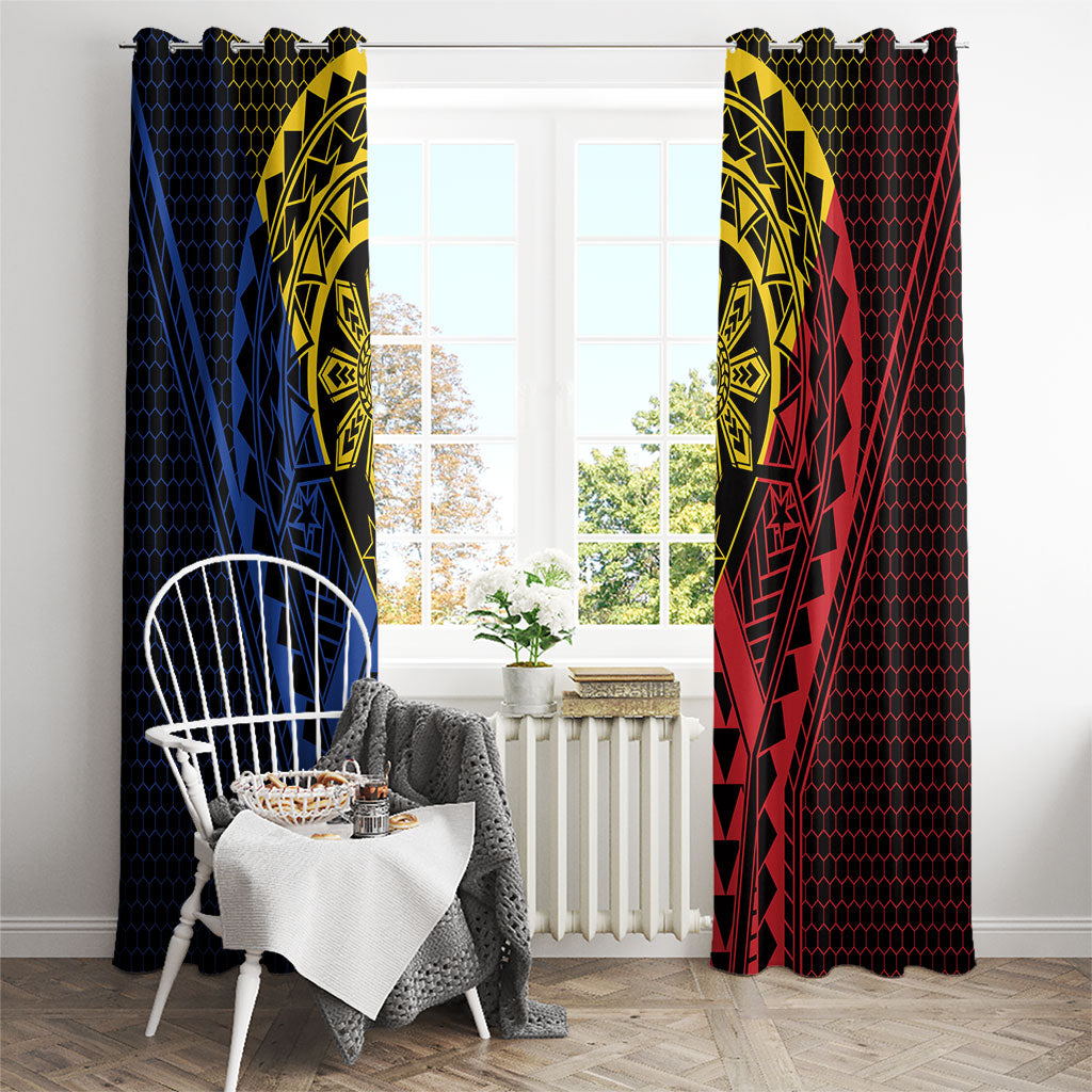 Philippines Batok Tribal Inspired Tattoo Window Curtain LT05 - Polynesian Pride