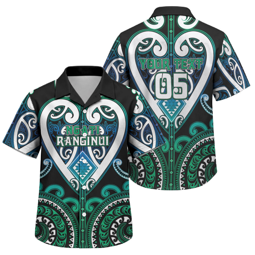 Custom Aotearoa Ngati Ranginui Family Matching Summer Maxi Dress and Hawaiian Shirt Maori Tribal Pattern LT05 Son's Shirt Cyan - Polynesian Pride