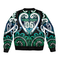 Custom Aotearoa Ngati Ranginui Sleeve Zip Bomber Jacket Maori Tribal Pattern LT05 - Polynesian Pride