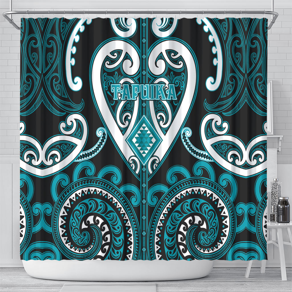 Aotearoa Tapuika Shower Curtain Maori Tribal Pattern LT05 - Polynesian Pride