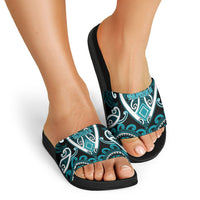 Aotearoa Tapuika Slide Sandals Maori Tribal Pattern LT05 - Polynesian Pride